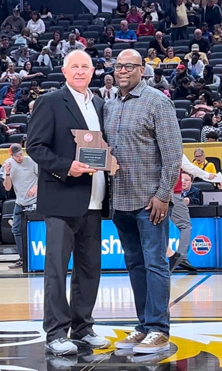 Congratulations to Coach Wright for being honored for his 25yrs of service as being one of the best Basketball Referees in the State of Missouri! @wright1_jason