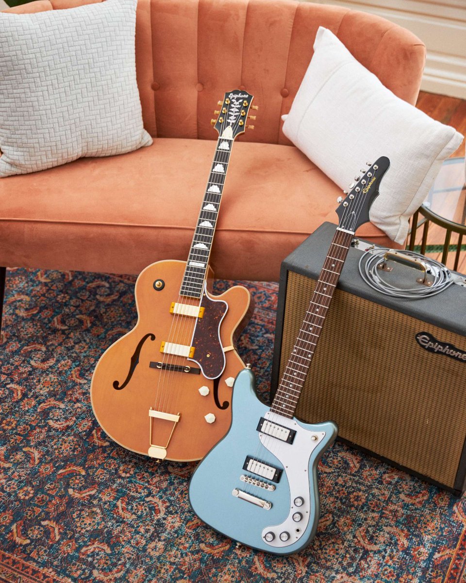 Which one would you rock, the Epiphone 150th Anniversary Zephyr DeLuxe or Wilshire? Tell us below! #epiphone #foreverystage