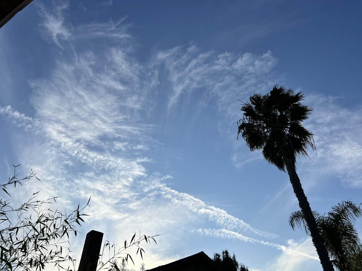 How is it that when you have a “light spray day” you’re constantly looking up waiting for the shoe to drop?! 
#GeoEngineering 
#WeatherModification 
#CrimesAgainstHumanity 
#WeDoNotConsent
#StratosphericAerosolInjection