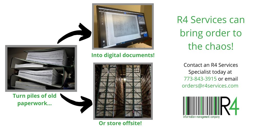 Workspace in any office is valuable. Don't let piles of old documents and paperwork take over! Our team of specialists can help you scan documents for online access, or store paperwork and other records off-site. Learn more here: bit.ly/2CqiMwP