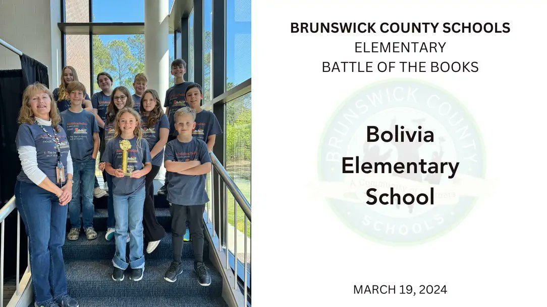 What a busy week it's been! One of the highlights? Seeing this team win the @brunscoschools elementary Battle of the Books competition. Way to go Bears! ♥️📚 #BCSEdChat