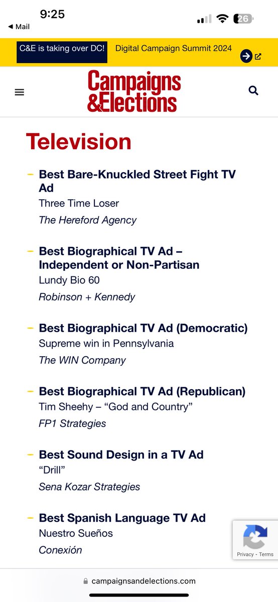 Leading off the TV category for the @C_and_E Reed awards was my favorite ad of 2023 by far. They asked for a street fight and the @DelbertHosemann team gave them more than they could handle. 🔥 💥 🥊