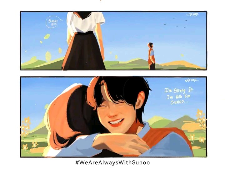 pinknooieu's tweet photo. saw this artwork in fb and it makes me tear up 😭 wish I could hug sunoo right now and assure him that there's thousands of people who loves and support him. 

but if those people actually don't exists, at least there's a single person who loves him genuinely and that's me. https://t.co/PpSoeA75JH