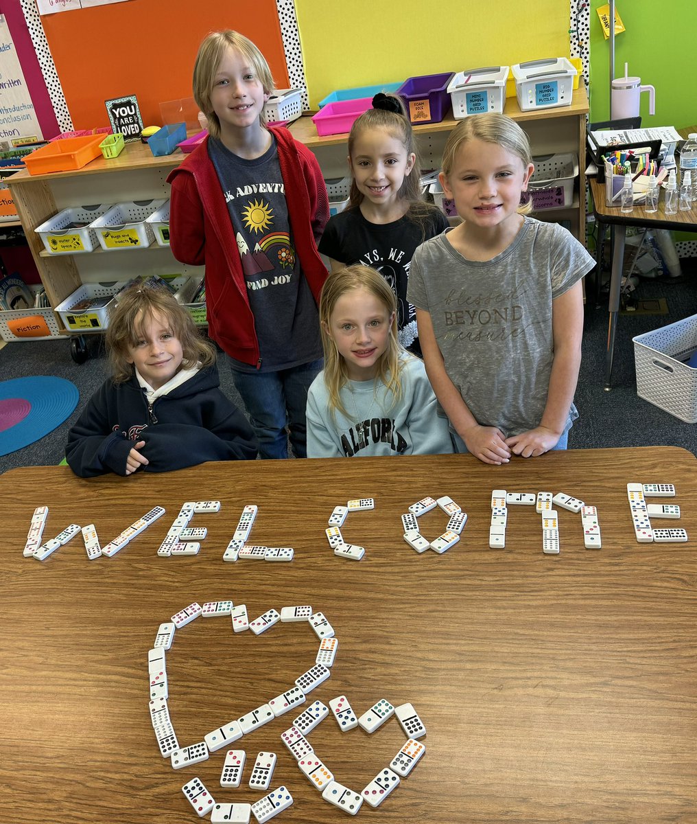 We got a new student - a newcomer who speaks no English. We read the book “Gibberish” (highly recommend!) &amp; talked about how we could welcome her to our class. My kids made her cards ♥️ &amp; built a welcome message before her arrival. So proud to be their teacher. #chapelhillchamps