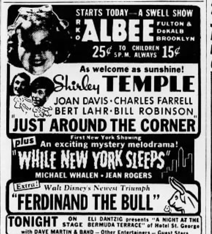 NY TV debut 4/13/59 at 1:30 am on WCBS' 'The Late Late Show.'' Middle entry in Fox's forgotten 'Roving Reporters'' trilogy supported Brooklyn transfer of Temple vehicle 12/15/38 at the RKO Albee.