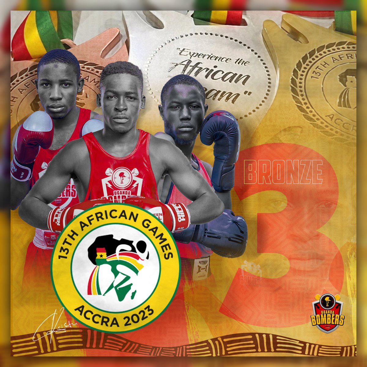 🥊🇺🇬After a nail-biting Semifinals, We managed to secure 3 Bronze🥉in this year's edition of the African Games, a commendable achievement for the team that represented our nation! #AfricanGames #AfricanGames2023 #Accra2023