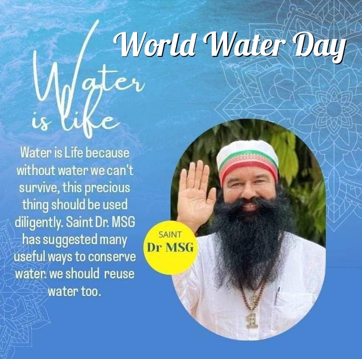 It is very important to save water. Saint Dr. MSG Insan has suggested many ways to save water,by adopting the way which water can be saved and any water related problem can be fought in the future. #WorldWaterDay #WorldWaterDay2024