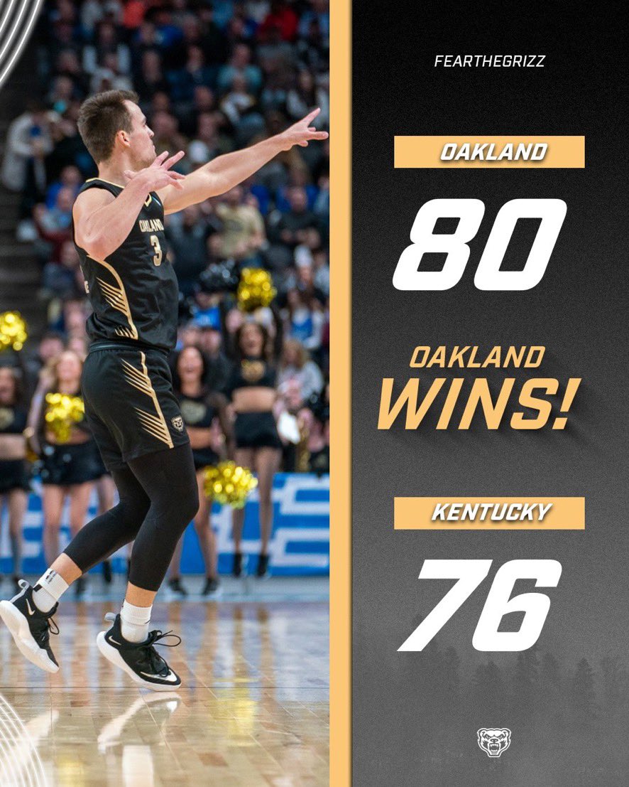 Congrats to our own local Oakland University Golden Grizzlies