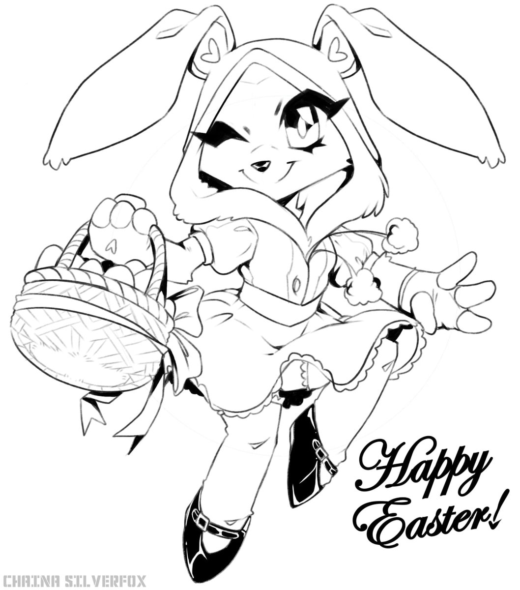 ChainasWork's tweet photo. Hello everyone! I have this easter ych available! 
✅️$10usd [promo for X only]
✅️Paypal only
✅️You can change the colors of the dress!
Send me a DM to order one! #opencommissions #furry https://t.co/4TSE0UhuuN