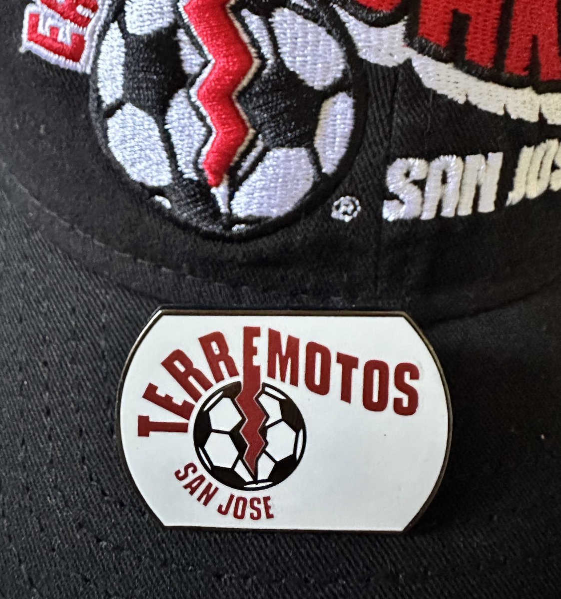 Celebrating Los Terremotos de San Jose and 50 years of Quakes soccer ⚽️ 

Here’s a new pin I designed for this season and I’m really happy how they turned out 
DM me if you’re interested in getting one for $12

#Quakes74 #VamosSJ