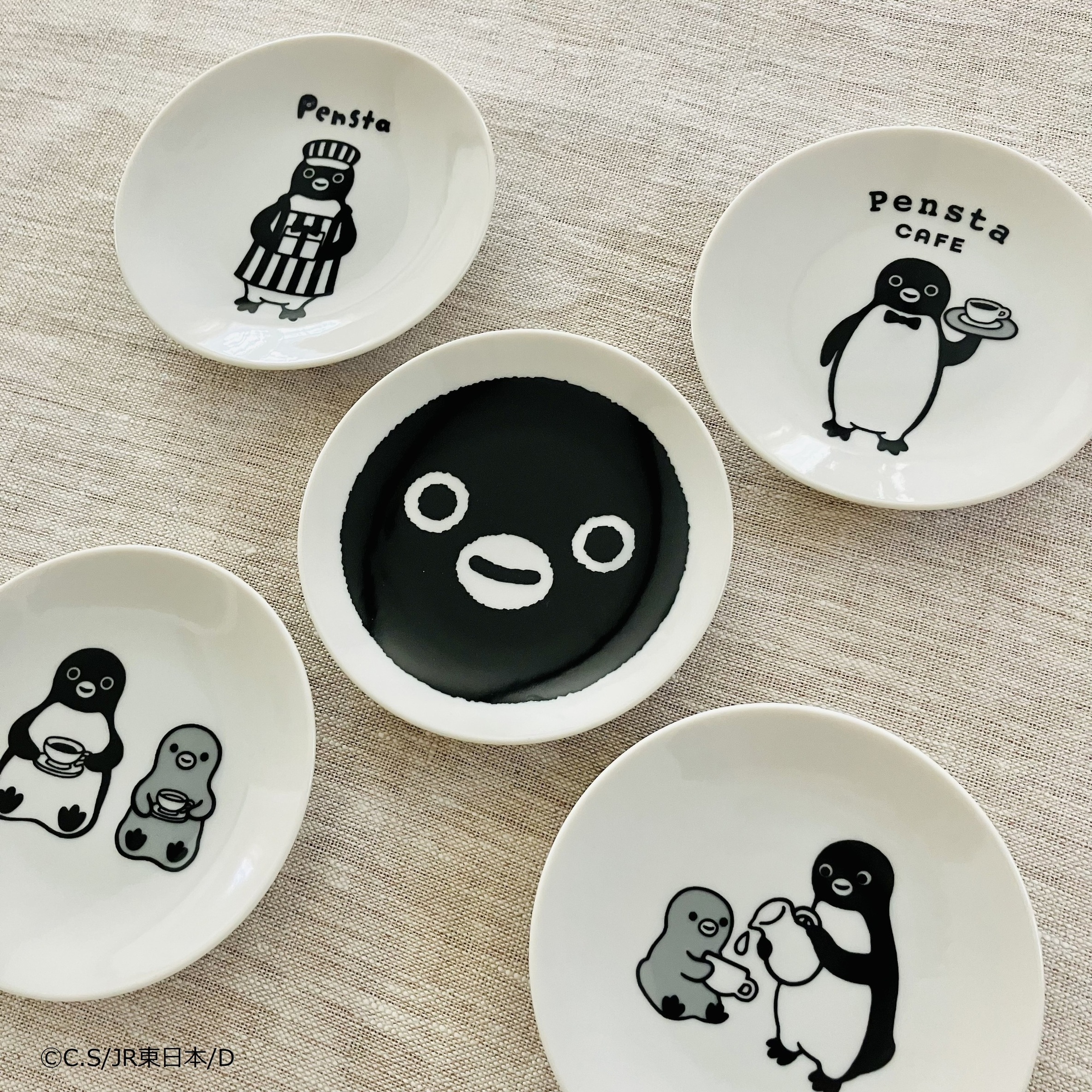 限定120完売品】Suicaペンギン：角小皿「森のテーブル