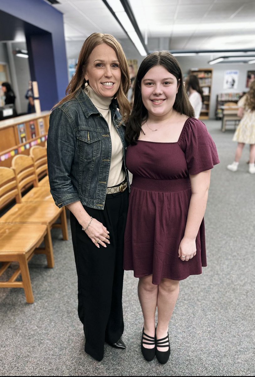 NJHS 2024 Pinning Ceremony 💙 💛 
It is a true honor and privilege to be asked to pin an inductee on their special evening. Congratulations to my former 3rd graders, Aiden and Cecelia! The pride I feel for each of you is immense! Keep crushing your goals! 
#VikingPride #Nan3edu