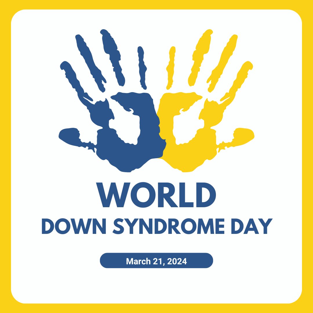 Today, let's celebrate the beautiful diversity and endless possibilities of individuals with Down Syndrome. Every person deserves love, acceptance, and the chance to shine. #WorldDownSyndromeDay