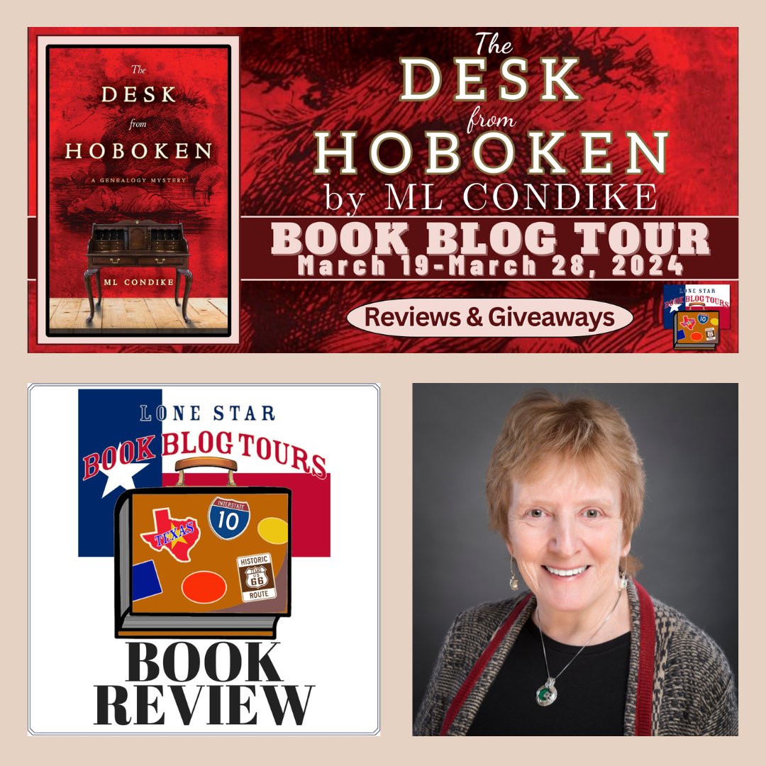 Follow the money. Find the skeletons. Expose the lies. Discover #newrelease THE DESK FROM HOBOKEN (@harborlanebooks) by @mlcondike on karensiddall.wordpress.com/2024/03/21/boo… #LoneStarLit #blogtour w/#bookreviews & #giveaway! #forensicgenealogy #mystery #seriesstarter #TexasAuthor #womensleuths