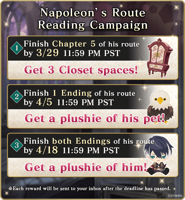 ikevamp_en's tweet photo. 🥳Napoleon's Sequel is Coming Soon!🎁

So, to celebrate, we're running a Reading Campaign for his Current Route!😍
Fall in love with him all over again and get rewarded!
♥️♥️♥️

#ikevamp #ikemenvampire #otome
Download Now  https://t.co/zegXHTjKZ8 https://t.co/T3lYQEQIiu