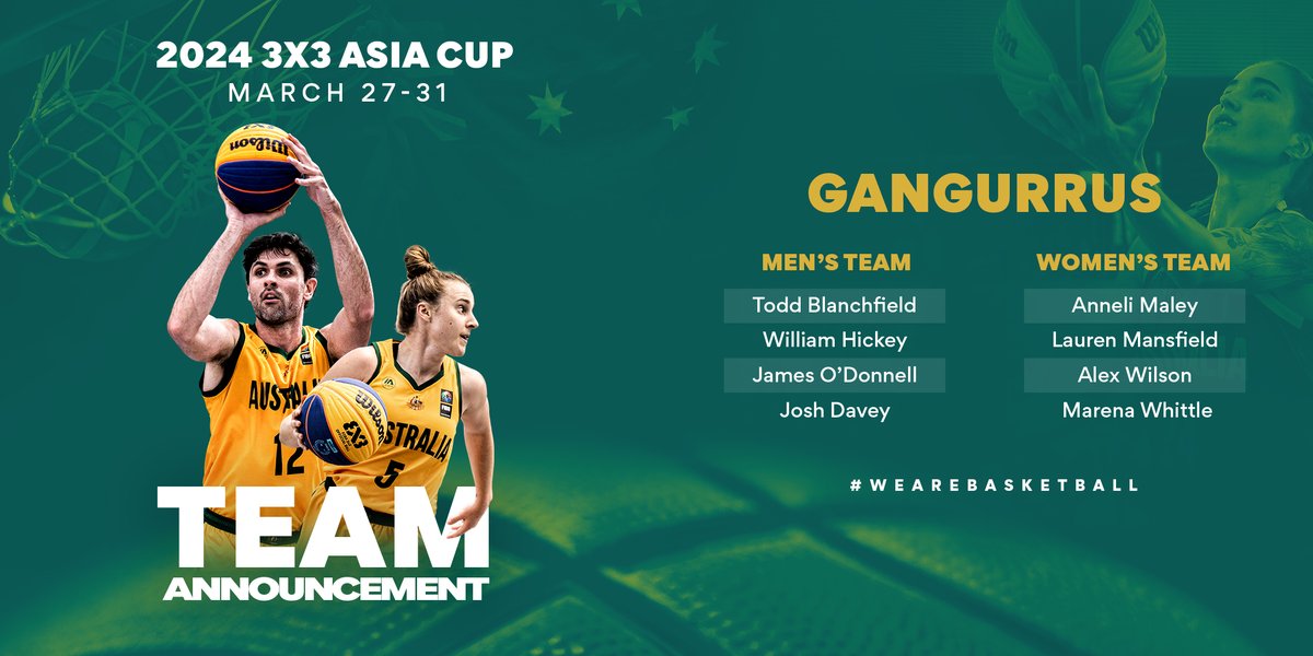 The Gangurrus are geared up for the @FIBA3x3 Asia Cup! 🦘 Full details ➡️ bit.ly/3PzPY8y #WeAreBasketball