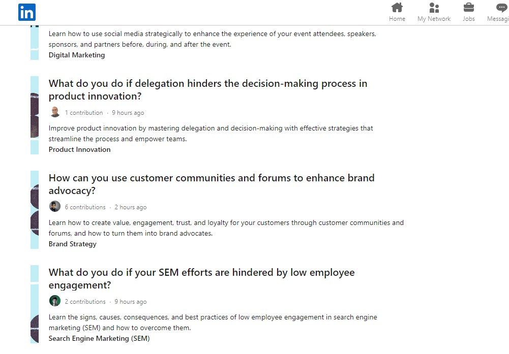 #LinkedIn just rolled out a "subject matter expert" program to train it's #AI for articles content.

They've created thousands of article topics with TOCs. Thoughts?
#seo #ai #MarketingStrategy