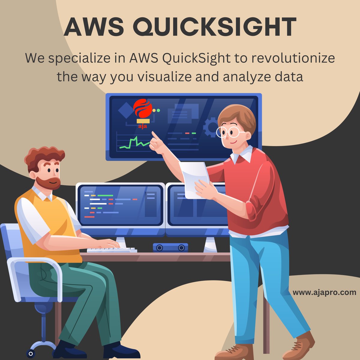 ajapro_AI's tweet image. Ready to unlock the full potential of AWS QuickSight? Let’s connect and take your data visualization game to the next level! 📈 

#DataVisualization #AWSQuickSight #AjaproSoftwareBoutique #BusinessIntelligence 💡