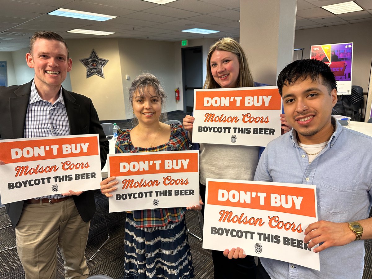 #Solidarity w/ Texas #Teamsters fighting for a fair contract, on strike @MolsonCoors #BoycottCoors #1u