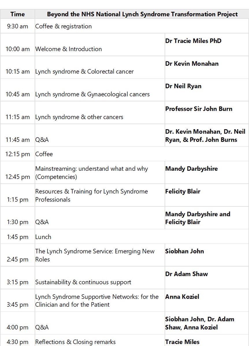 On Lynch Syndrome Awareness Day, we want to highlight our dedication to providing education about Lynch Syndrome. If you'd like to learn more about #LynchSyndrome, join us at our FREE event 'Beyond the NHS National Lynch Syndrome Project': 📅 Friday, 26th April 📍