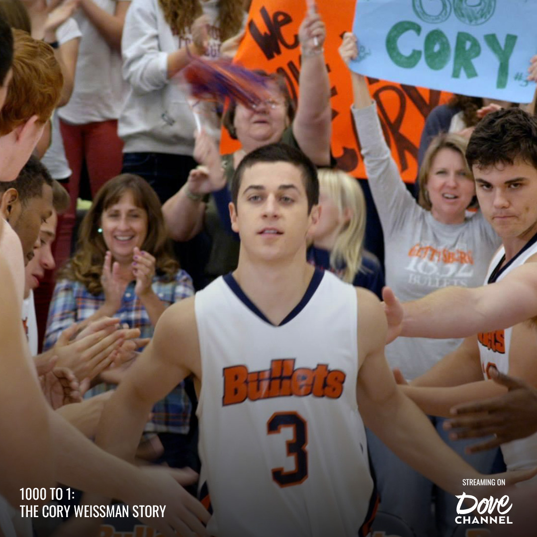 Celebrate #MarchMadness with the incredible true story of Cory Weissman, who experienced an incredible comeback after a life-threatening stroke. @DavidHenrie stars in the inspiring sports drama, 1000 TO 1: THE CORY WEISSMAN STORY 🏀 Watch now on Dove! ▶️ bit.ly/CoryWeissmanDV