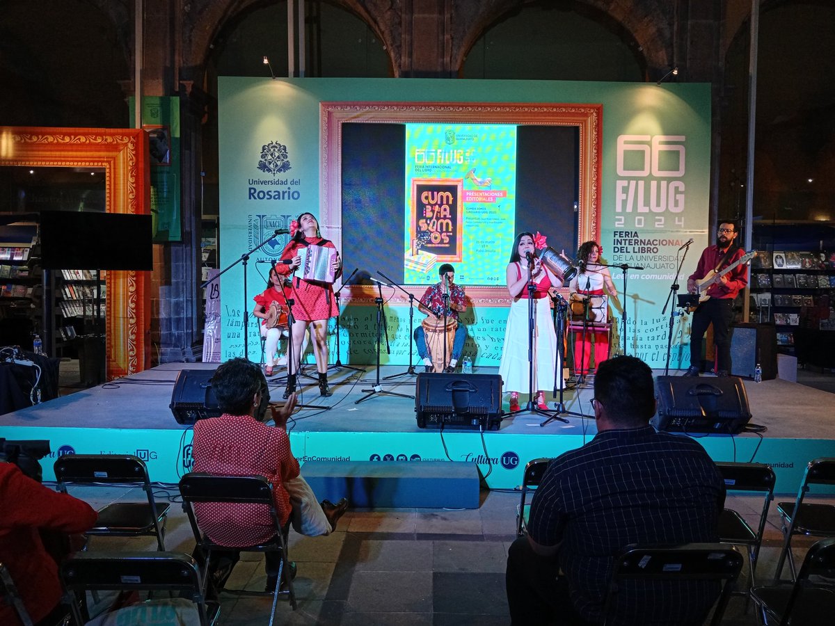 Presentación editorial de CUMBIA SOMOS y muestra de música colombiana con el grupo Apila #66FILUG #LeerEnComunidad @UdeGuanajuato @URosario @udg_oficial @Editorial_UG
