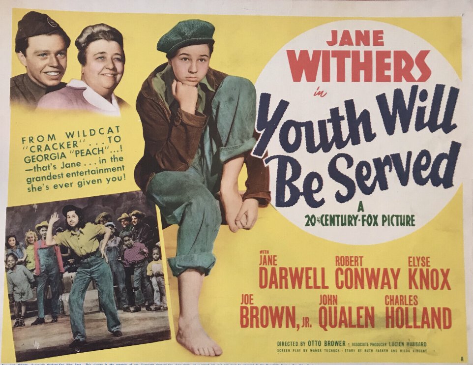 NY TV debut 4/13/64 at 1:40 am on WCBS' 'The Late Late Show.'' Jane Withers' 25th vehicle for Fox, a musical set in a Southern youth camp, supported THE MARK OF ZORRO 11/14/40 at the RKO Albee in Brooklyn.