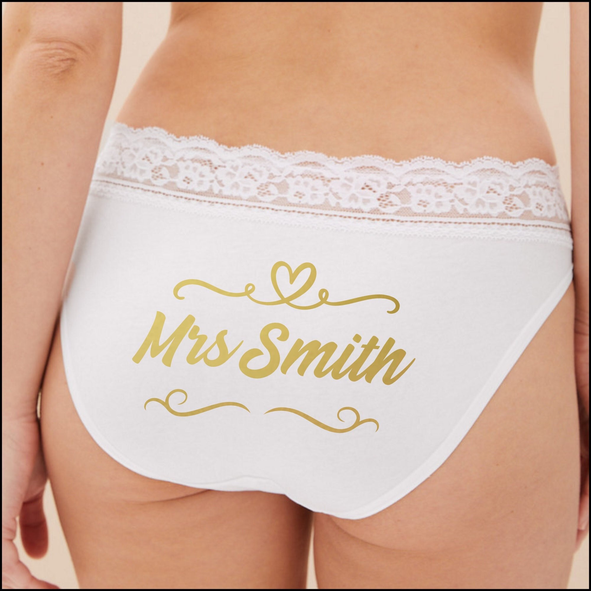 Custom Underwear Engraved Panties Anniversary Gifts for Girlfriend