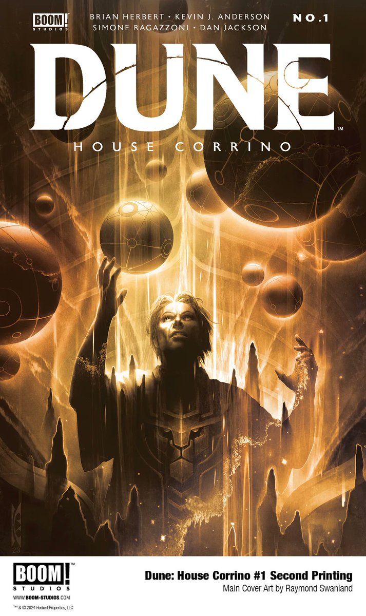 The comic book edition of our DUNE: HOUSE CORRINO #1 Sells Out & Goes Into SECOND PRINTING — Thanks from Brian and Kevin to our dedicated Dune fans for your continued support. boom-studios.com/archives/dune-…