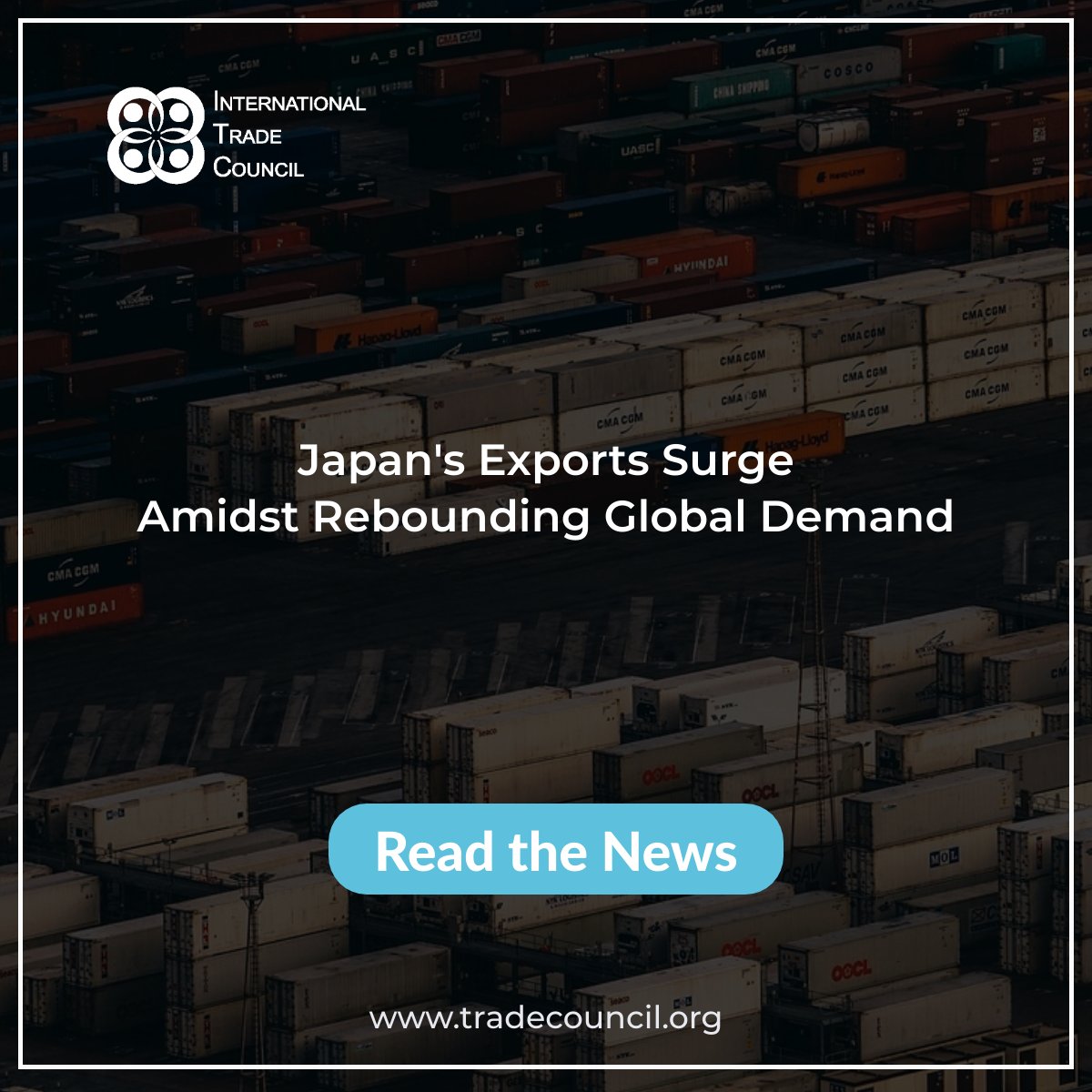 Japan's Exports Surge Amidst Rebounding Global Demand
Read The News: tradecouncil.org/japans-exports…
#BreakingNews #ITCNewsUpdates #JapanExports #GlobalTrade #EconomicRecovery #PolicyOutlook #BusinessConfidence #internationalTradeCouncil