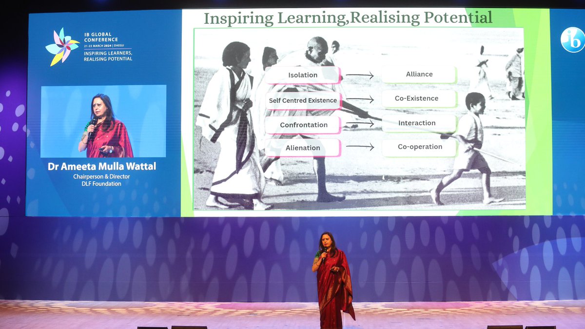 iborganization's tweet photo. “As humanity moves into the mid-21st century, we face profound challenges. Are the compass and tools we have enough to navigate the learning landscape?” - Dr Ameeta Mulla Wattal, Chairperson and Executive Director of Education, Innovations and Training DLF Schools and Scholarship https://t.co/PusRSAYw19