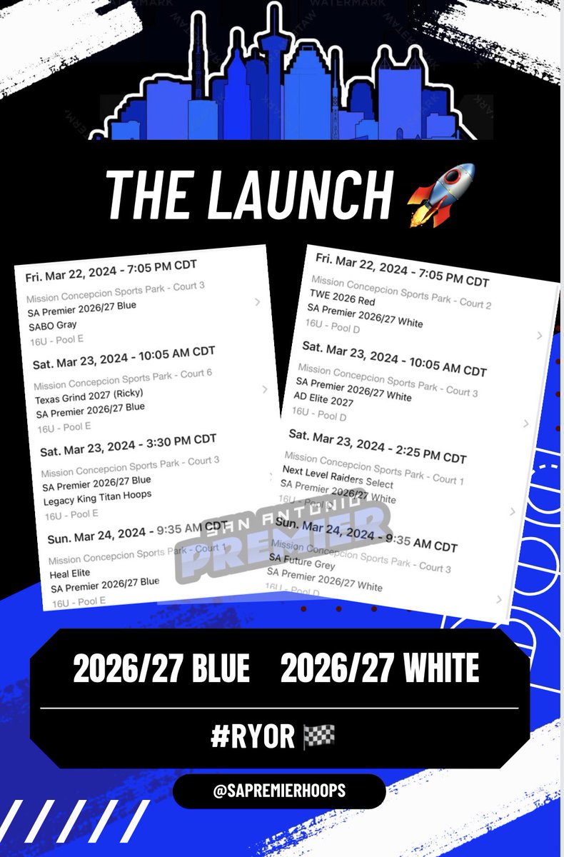 We are back! Ready for our groups to get back on the hardwood tomorrow in the #Launch 🚀 @AlamoCityHoops1 @GASOTim @GASOMass #RYOR 🏁