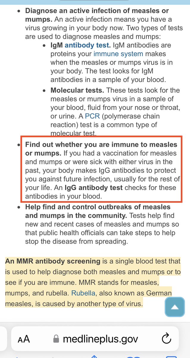 @thereal_truther Measles and mumps antibodies persist FOR LIFE in most people.