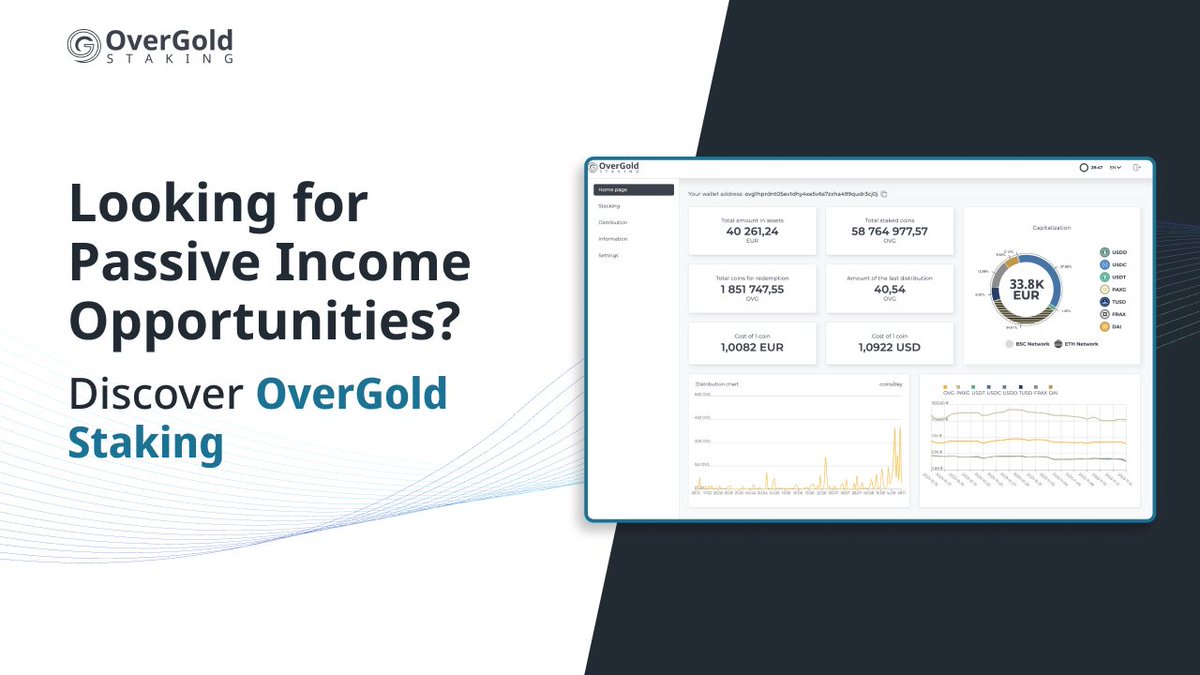 Discover #OverGoldStaking for effortless #PassiveIncome! 

🚀 Invest in #Cryptocurrency with decentralized security, automated optimization, and low fees. Don't miss out on the chance to grow your wealth! 💰 

Explore now: staking.overgold.app/auth/login #CryptoInvesting