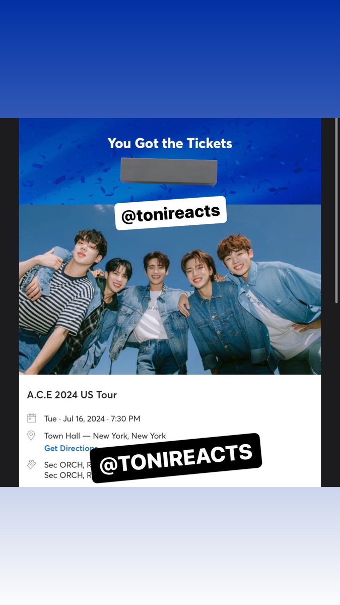 *repost cuz I’m dumb and forgot watermarks* Tickets acquired and hotel booked! Wish me luck on the VIP 😅😂 #ACE_2024USTour_REWINDUS