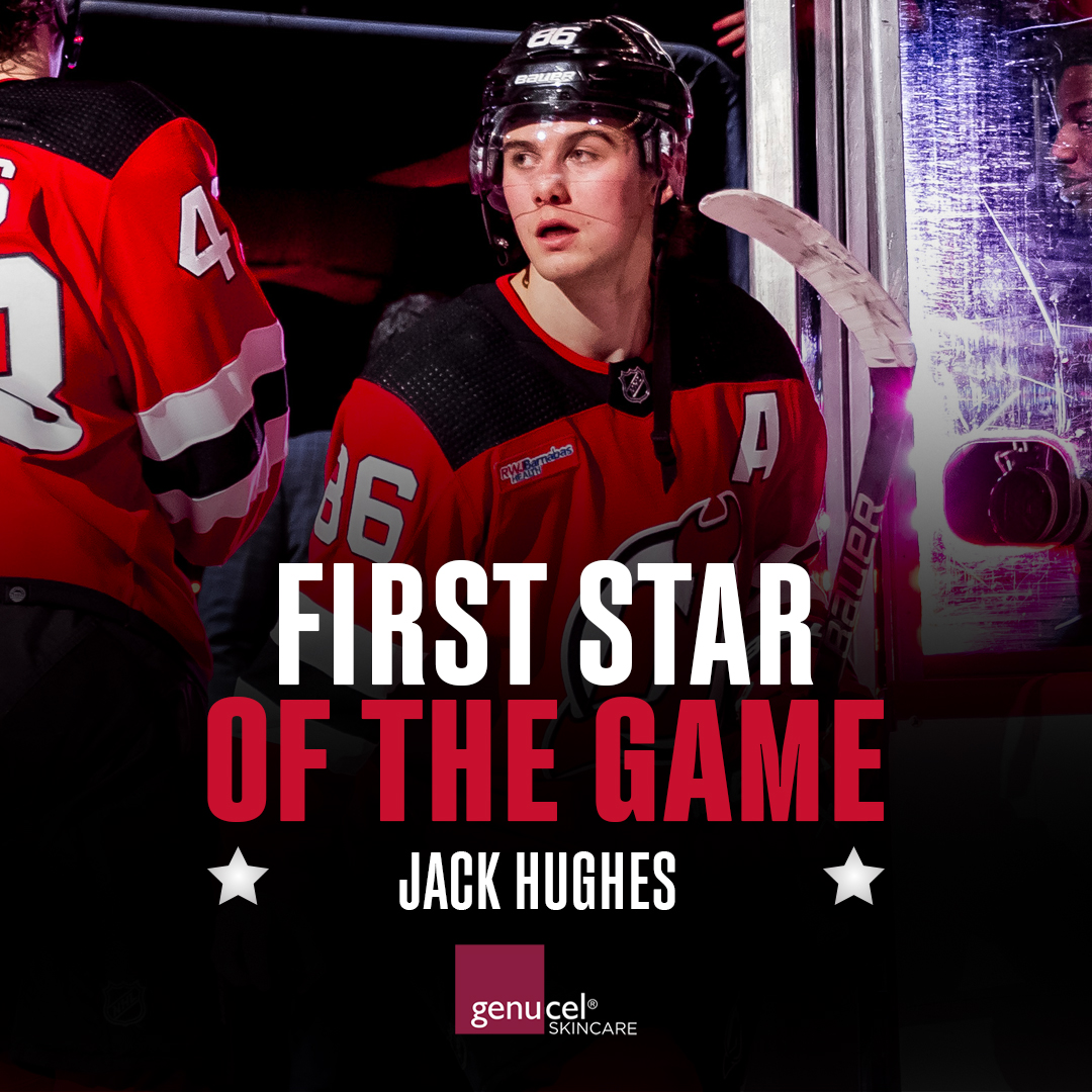 It's giving First Star vibes. Like and retweet this for a chance to win an autographed Jack puck from tonight's first star! #NJDevils | @Genucel