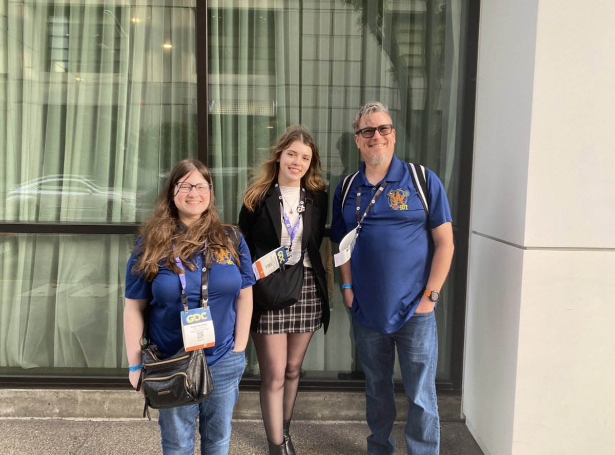 ali_lulz's tweet photo. i can officially say i’m having the best #GDC2024 after meeting @jetsers @MathewAnderson &amp; @_Mythdust while waiting for my uber 😭😭😭 

so thankful to quickly chat to the people working on the game that raised me and got me into game dev https://t.co/RiuQmGKm2S