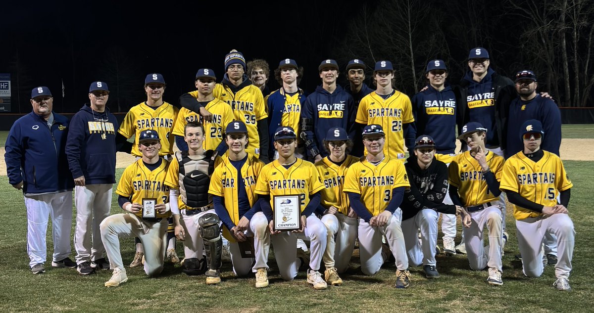 Sayre 16 Frankfort 12 in finals of 11th Region All A Baseball Tournament. Gary Gibson was the Tournament MVP. While Charlie Slabaugh, Robbie Jenkins, and Charlie Scoggin were named to the All Tournament team.