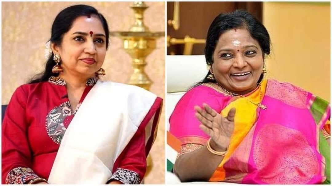 One cares nothing but makeup and look whereas other one is just a workaholic and never bothered about her look 🤷🏻‍♂️

Which one is your choice a make up artist or a true professional 🤷🏻‍♂️?? 

#Tamilisai4SouthChennai