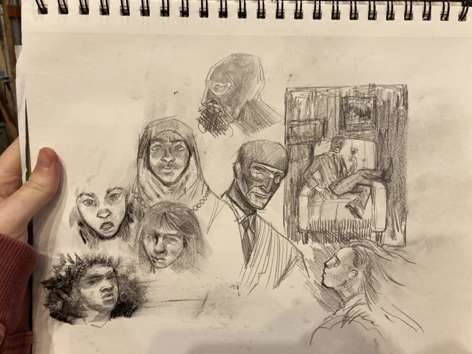 The sketchbook and the hand 