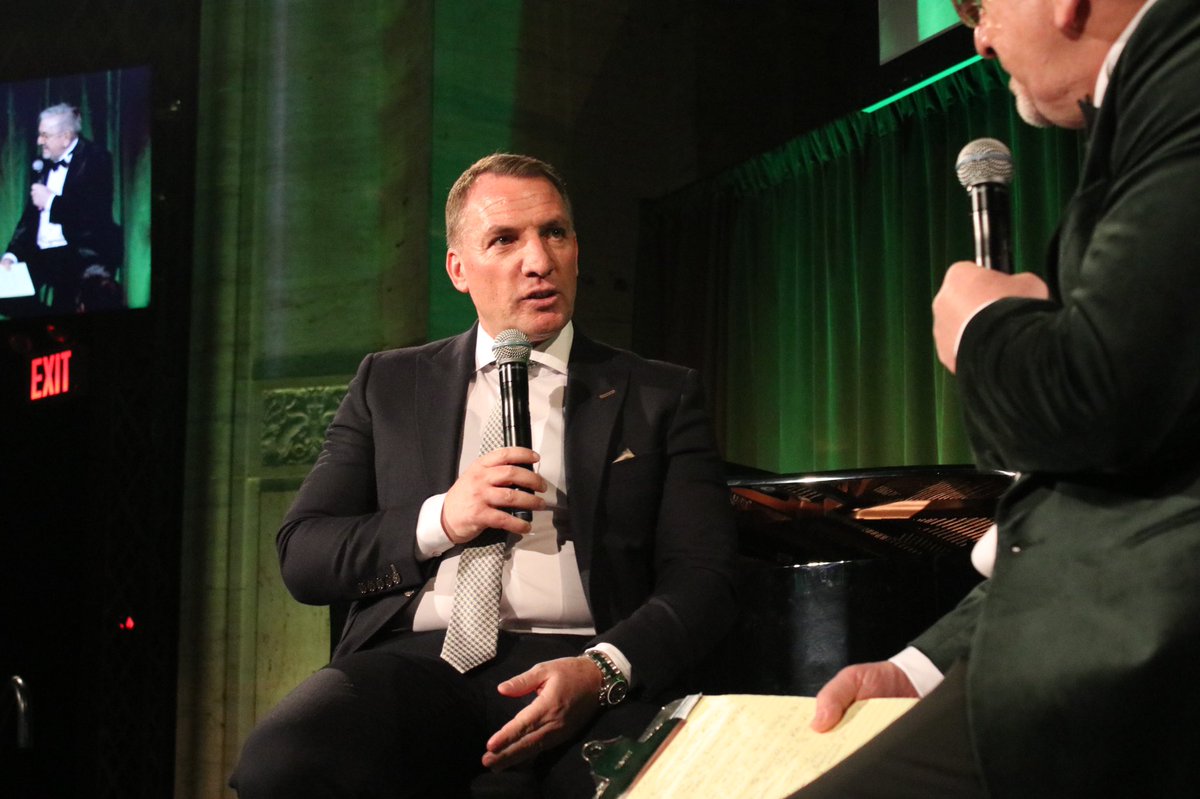 The gaffer is in the house! 🇺🇸 Thanks for all your support Brendan 👏🍀 @CelticFC | #NYGala2024 🗽