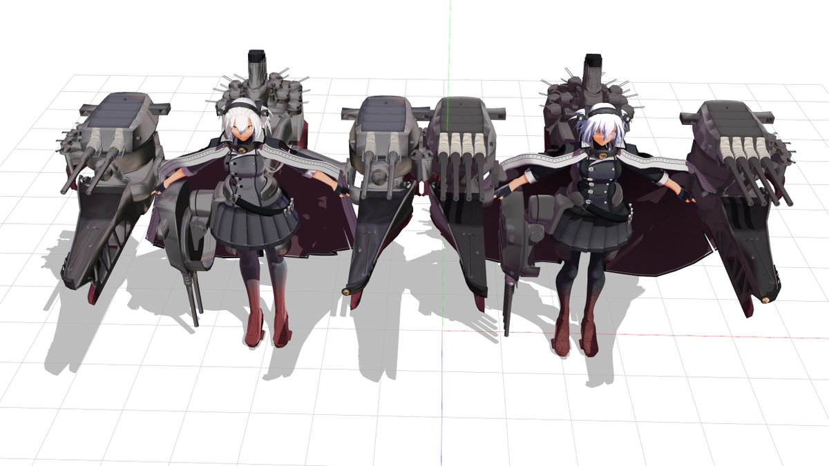 艦これ「MMD武蔵改二重!来週末配布します!\(^o^)/#艦これ 」|毒島真琴/ワルサーP(38)のイラスト