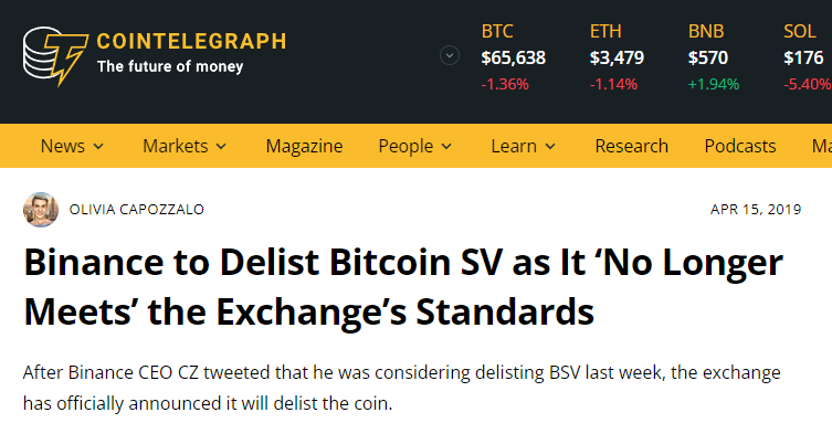 CoinArtifacts's tweet photo. We thank CZ for calling out Wright 5y ago and the follow through on delisting BSV from @binance https://t.co/atybj3ojIu