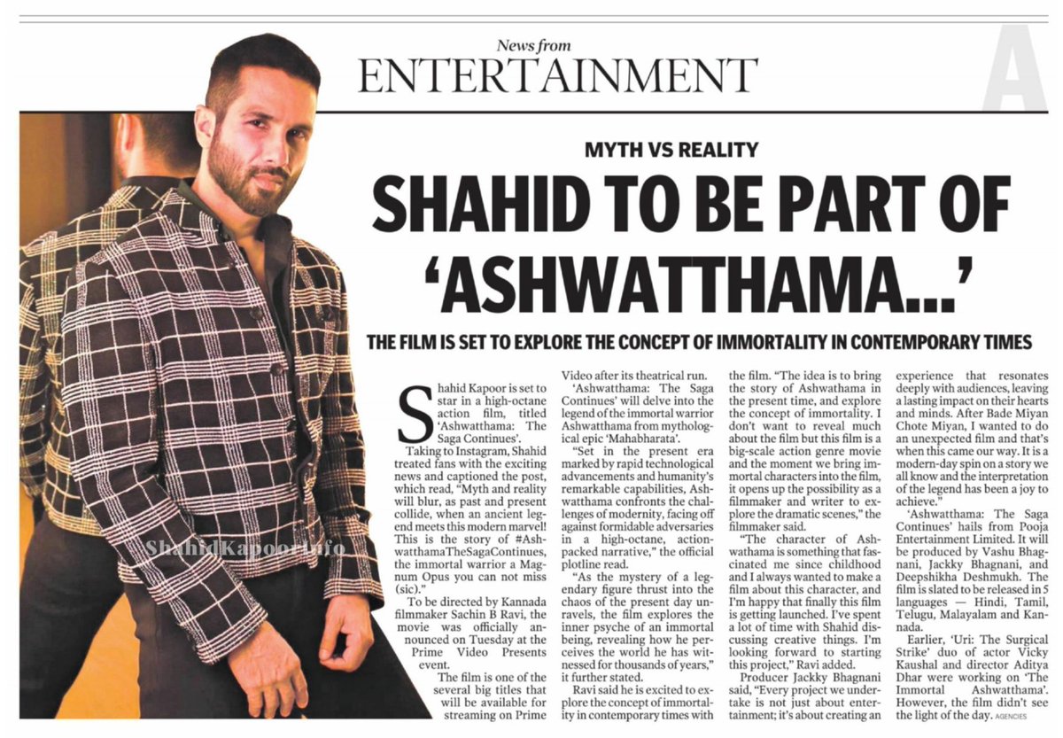 #ShahidKapoor replaces #VickyKaushal from the movie #Ashwatthama 

#DeepikaPadukone #KareenaKapoorKhan #SaraAliKhan #HrithikRoshan #FighterOnNetflix #DoAurDoPyaarTeaser #VijayDeverakonda #VarunDhawan #ThalapathyVijay #Ajithkumar #RamCharan #RAmPOthineni #PriyankaChopra