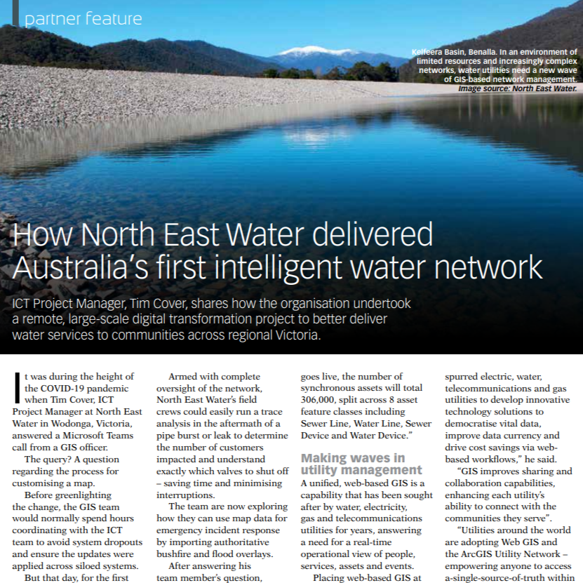 This #WorldWaterDay we put the spotlight on North East Water for using GIS to minimise water outages — ensuring water for all and leaving no one behind.

bit.ly/3PBImCj