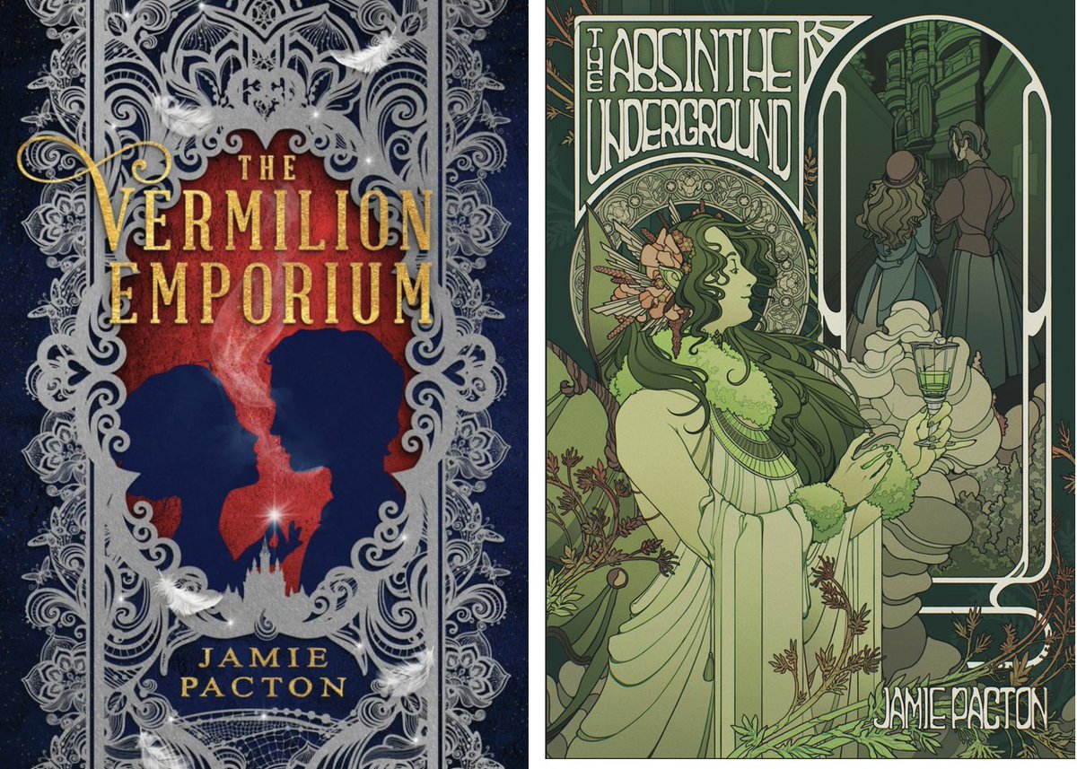 The Vermilion Emporium and The Absinthe Underground take place in the same city & world and there are nods to VE in TAU, but they can absolutely be read separately and in any order! More info here: penguinrandomhouse.com/books/737963/t…