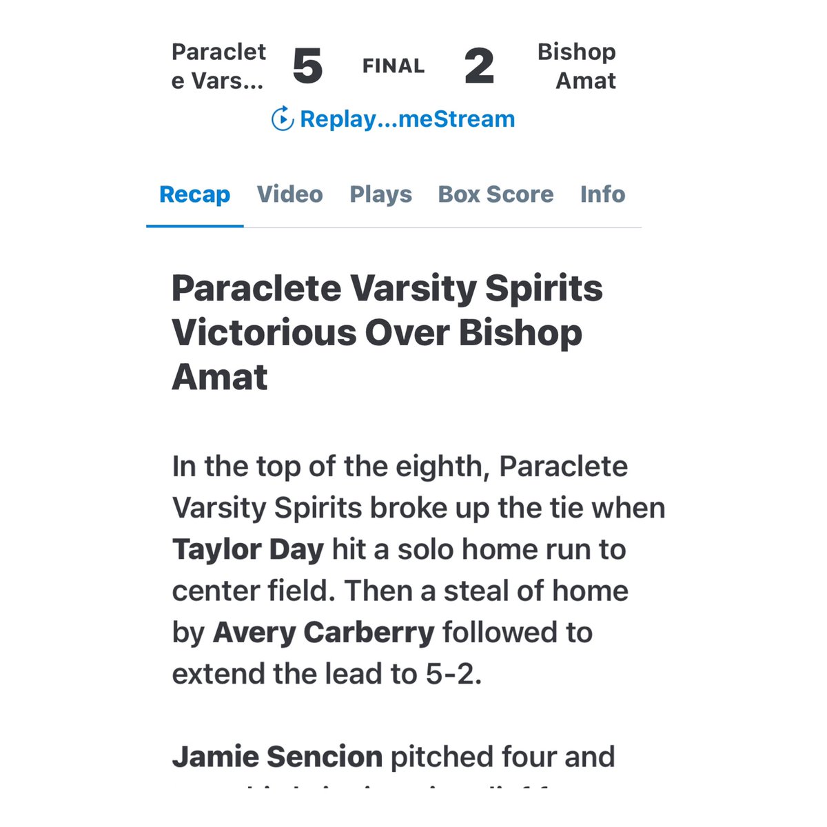 2026TaylorDay's tweet image. Big W today for @ParacleteSB against my @batbustersfern teammate @jjimenez_13CA I hit a 💣 💣 in the Top of the 8th & gave us the lead. We made lots of great defensive plays & my pitchers held it down in the circle! @prospectwireSB
@sbrretweets @TopPreps
@IHartFastpitch @now_D1…