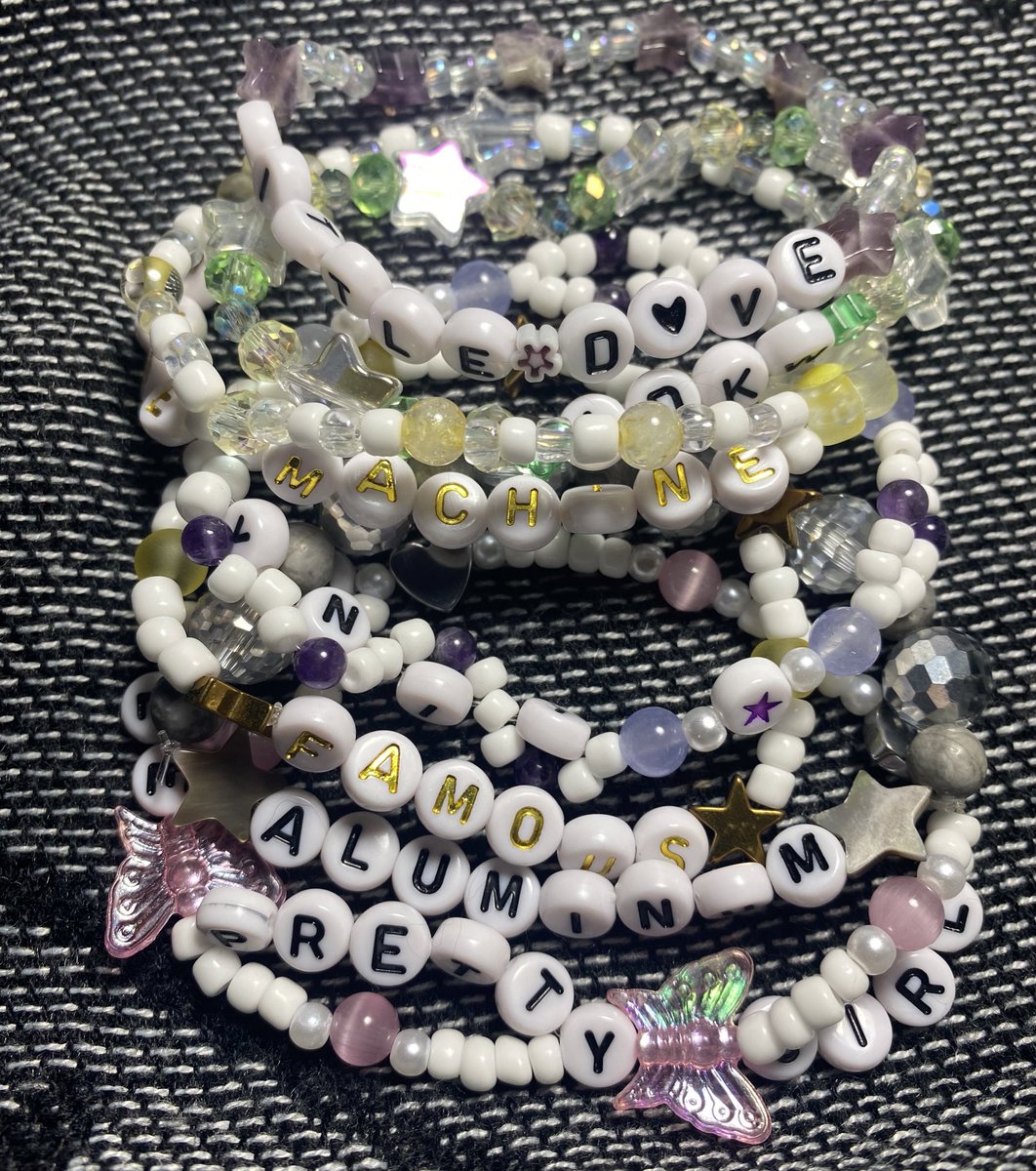 made bracelets for the dallas show next week🤍💫@DaisyTheGreat