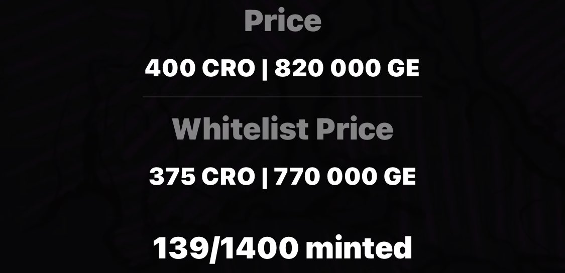 Always building and growing

Have you got your lands yet🤔

Mint in $CRO or $GE 👇
liminalsworld.com/mint
 
Discord link discord.gg/fgc2W35QTT