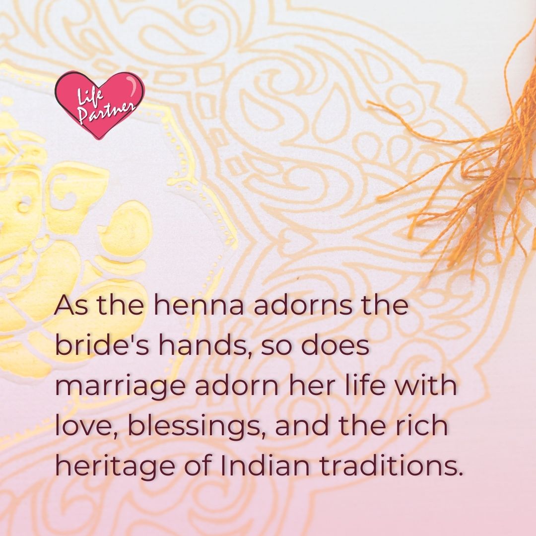 Adorning the journey of love with tradition and blessings. 💖 Embrace the beauty of marriage, enriched with Indian heritage. #HennaLove #IndianWedding #CulturalBeauty #MarriageBlessings #TraditionalLove #HeritageAndHeart #BridalElegance